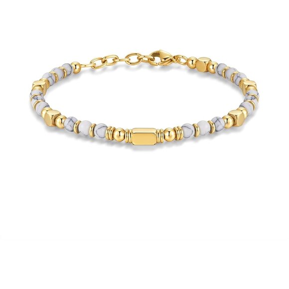 Gold & Grey Boho Beaded Bracelets for Women Trendy Jewelry Gifts for Lover, Mom - Picture 1 of 7